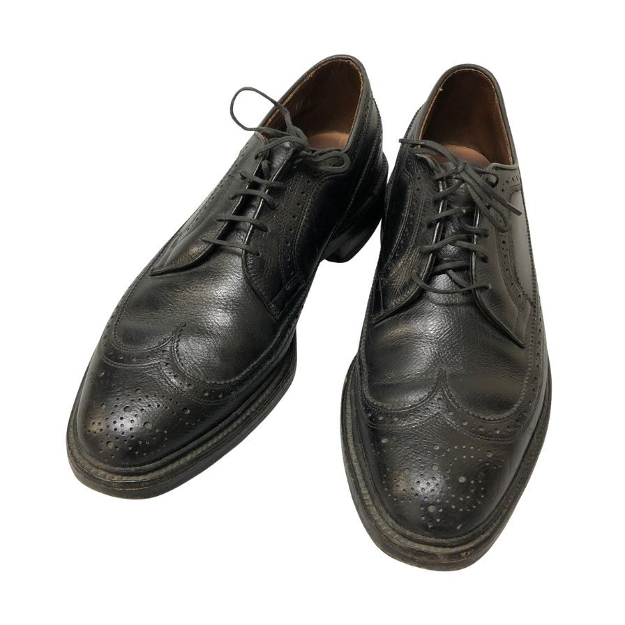 アレンエドモンズ レザーシューズ ロングウィング グレインレザー ブラック メンズ サイズUS8D Allen Edmonds 約26.0cm【TMP1】