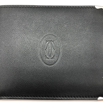 カルティエ 財布 コンパクトウォレット マストライン レザー メンズ ブラック Cartier【AFI5】