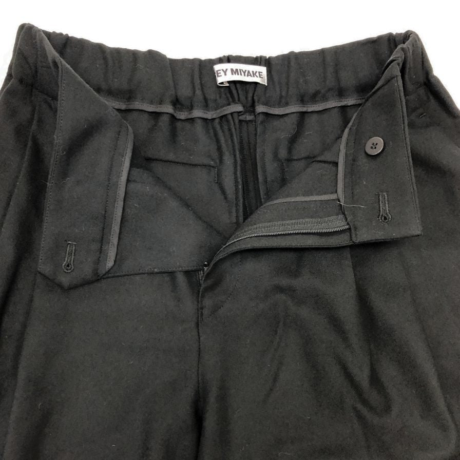 イッセイミヤケ パンツ 2タックロングパンツ IM03FF091 ウール レディース ブラック サイズ2 ISSEY MIYAKE 【AFB11】