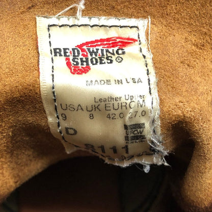 レッドウィング レザーブーツ クラシックモック 10ホール 8111 2010年 メンズ ライトブラウン サイズ9D REDWING 約27.0cm【AFD15-2】