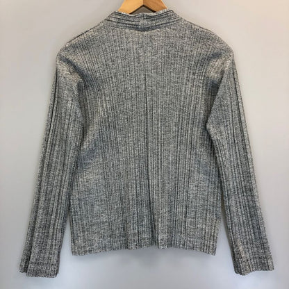 美品◆プリーツプリーズ ブルゾンジャケット PP73-JC603 ポリエステル レディース グレー サイズ3 PLEATS PLEASE 【AFB29】