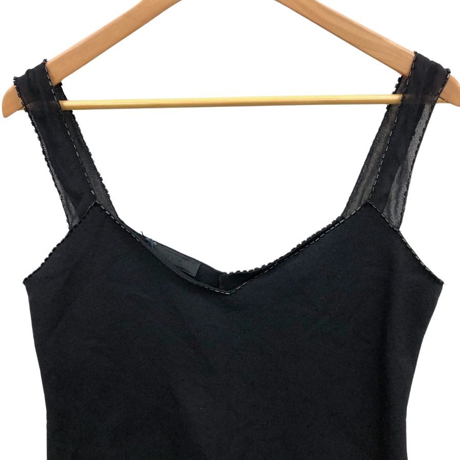 極美品◆プラダ  キャミソール レディース サイズ 42 ブラック PRADA 【AFB9】