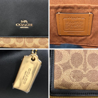 コーチ  クロスボディバッグ クレア シグネチャー レディース ブラック×ベージュ COACH【AFE12】