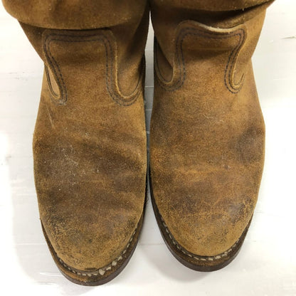 レッドウィング 8188 ペコスブーツ スエード プレーントゥ ブラウン サイズUS7.5E メンズ REDWING 約25.5cm【YB6】