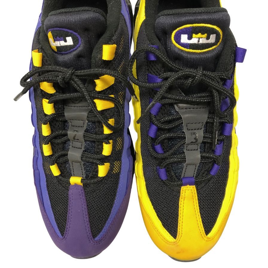 ナイキ スニーカー エアマックス95 レブロン レイカーズ CZ3624-001 メンズ サイズ27cm イエロー パープル Nike Air Max 95 NRG 約27.0cm【AFC1】