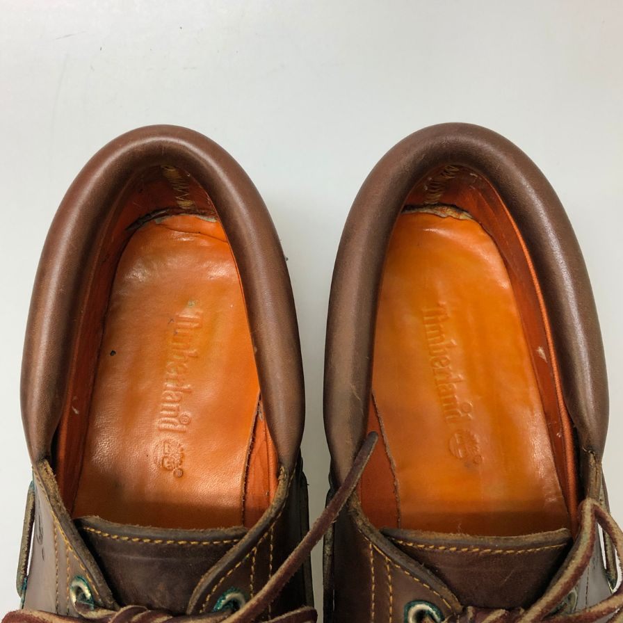 ティンバーランド 3アイレット レザー モカシンシューズ 30003 メンズ サイズ75W ブラウン Timberland 約25.5cm【AFC35】