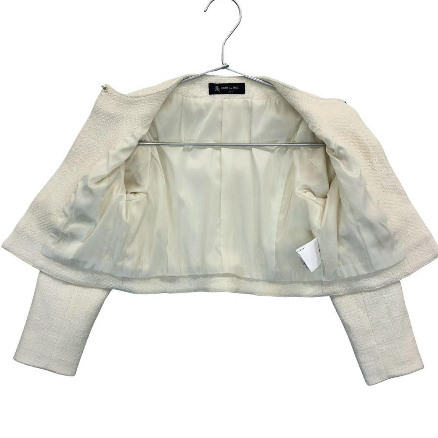 新品同様◆コムサエンジェル ジャケット 2枚セット ネイビー ホワイト 女の子用 キッズ サイズ120A COMME CA ANGEL 【AFB35】