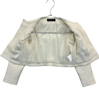 新品同様◆コムサエンジェル ジャケット 2枚セット ネイビー ホワイト 女の子用 キッズ サイズ120A COMME CA ANGEL 【AFB35】