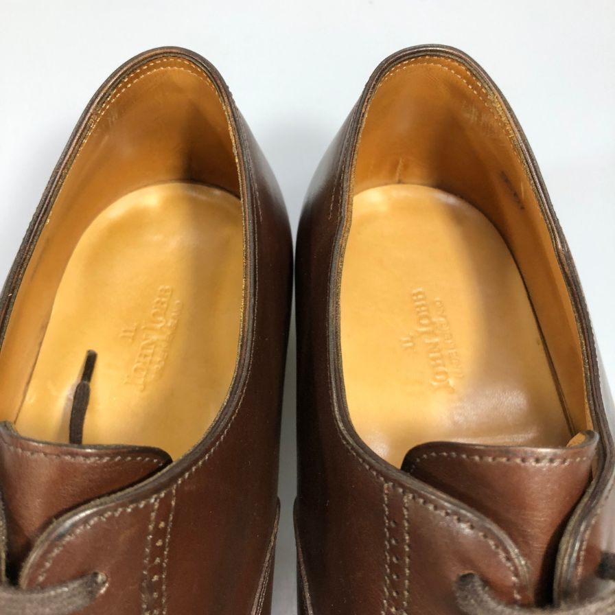 ジョンロブ ストレートチップ フィリップ2 カーフ ブラウン メンズ UK7E 7000ラスト JOHN LOBB PHILLIP2 ビジネスシューズ 約26.0cm【LA】【中古】