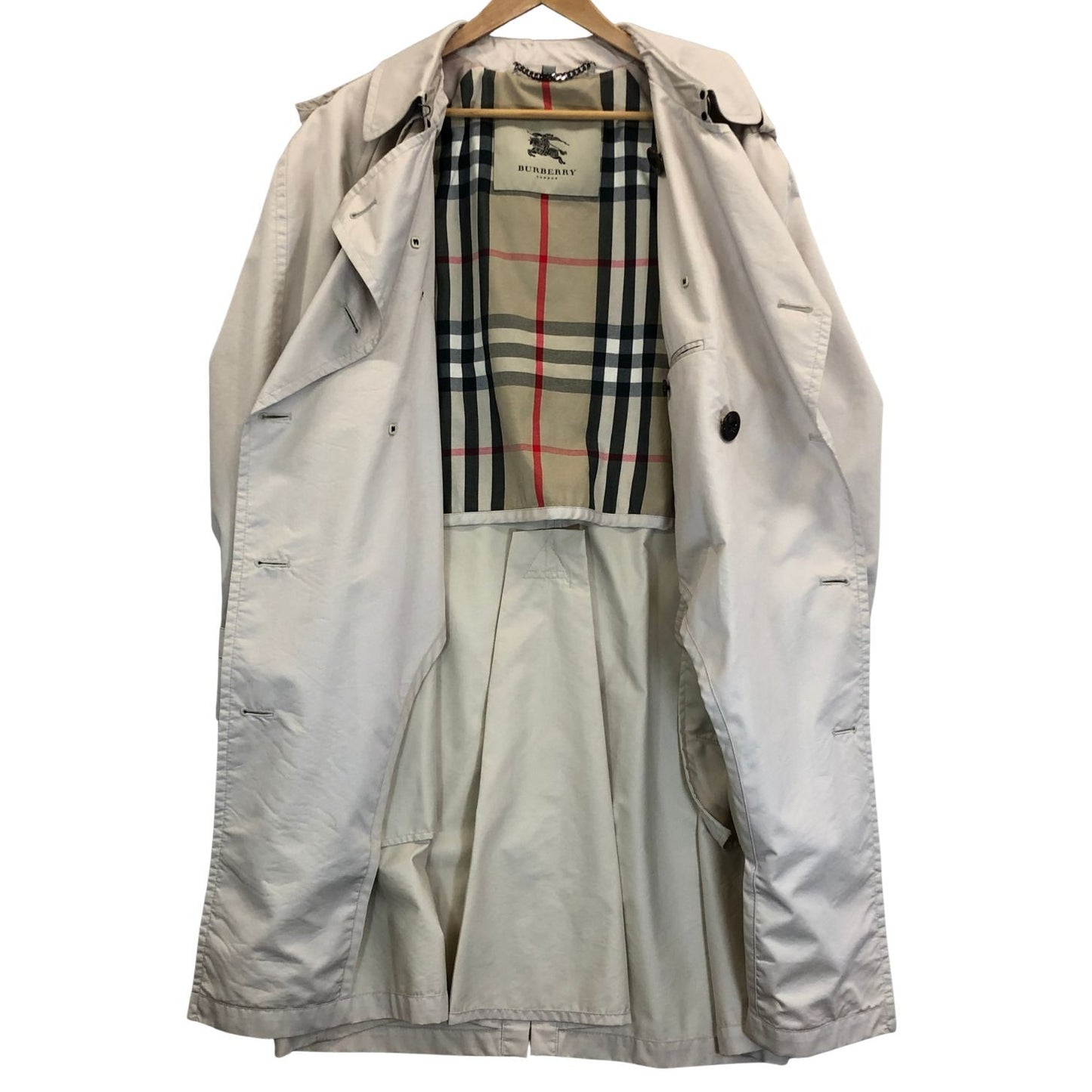 極美品◆バーバリー トレンチコート コットン ナイロン アイボリー サイズEUR52 BURBERRY 【AFA16】