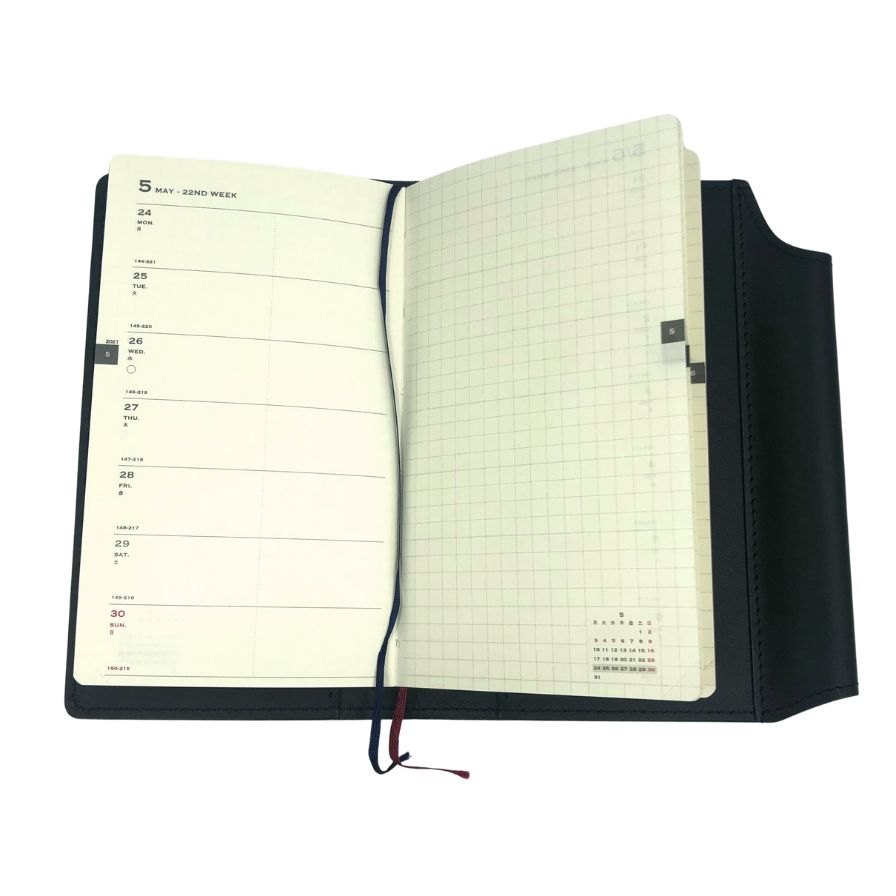 パイロット×ソメス オーディナル レザーダイアリー帳 2021 ブラック PILOT×SOMES