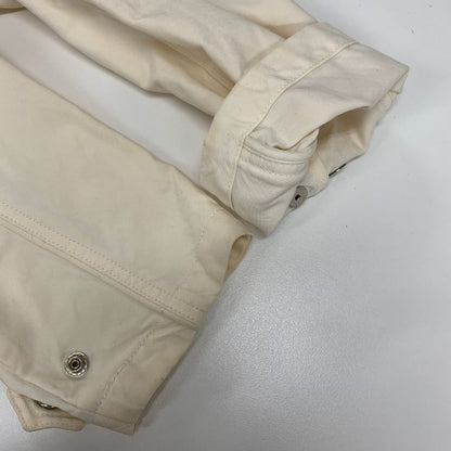 美品◆サルヴァトーレ フェラガモ コーチジャケット メタル釦 ホワイト メンズ 48サイズ Salvatore Ferragamo 【AFB1】