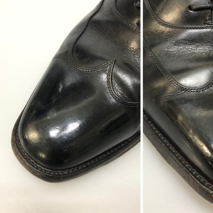 スコッチ グレイン ヒロカワ ラスト33 ウィングチップ 内羽根 メンズ サイズ 6ハーフ ブラック  Scotch grain 約25.0cm【AFC40】
