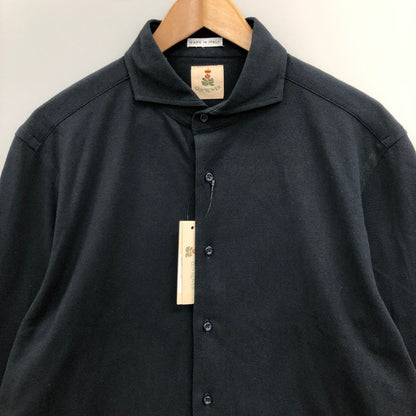 新品同様◆ギ ローバー 長袖 カッタウェイカラー シャツ 鹿の子 PL190 XL ブラック GUY ROVERj 【AFB1】