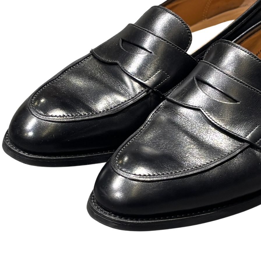 クロケット&ジョーンズ レザーシューズ ローファー  6414 ブラック メンズ サイズUK9E CROCKETT&JONES ローファー 約27.5cm【LA】【中古】