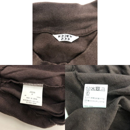 極美品◆クーキー ズー Tシャツ J0036 PLAIN TEE ブラウン サイズ6  KOOKY ZOO 【AFB36】