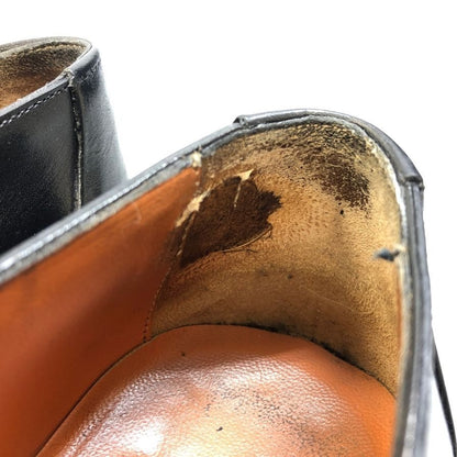 サントーニ ストレートチップ ブラック カーフ サイズUK7.5 santoni 約26.5cm【AFC33】