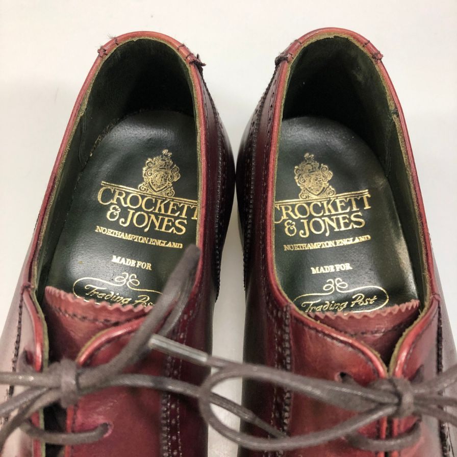 クロケット＆ジョーンズ リンジー メンズ  バーガンディ サイズUK6.5E Crockett & Jones ビジネスシューズ 約25.5cm【LA】【中古】
