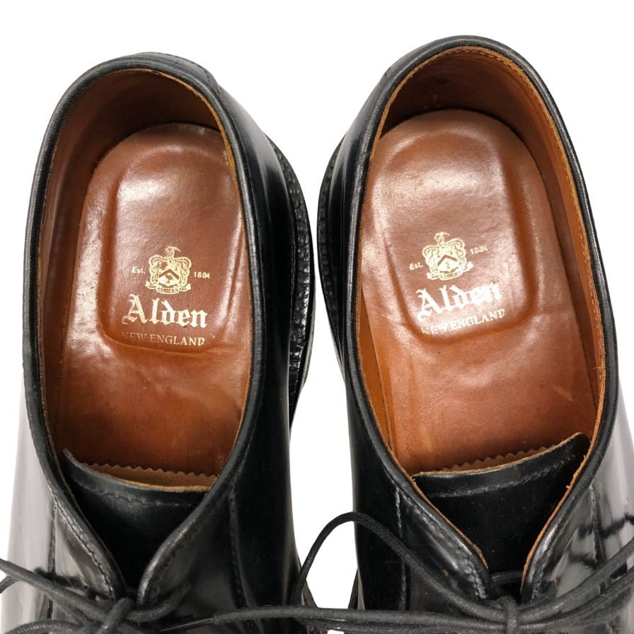 オールデン レザーシューズ プレーントゥ コードバン 9901 ブラック メンズ サイズ8ハーフ Alden ビジネスシューズ 約26.5cm【LA】【中古】