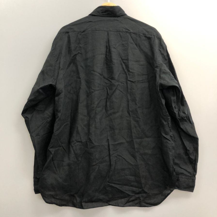 美品◆シンヤ オフィシャル リネンシャツ ブラック メンズ サイズ3 SHINYA OFFICIAL 【AFB2】