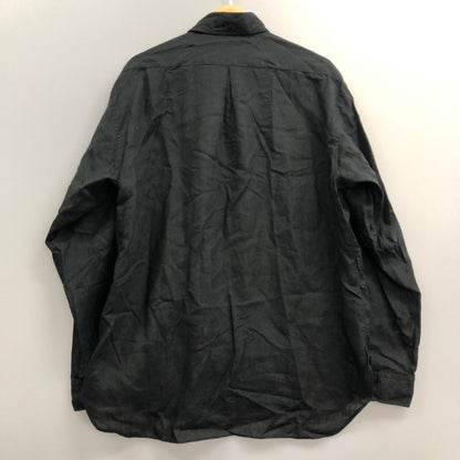美品◆シンヤ オフィシャル リネンシャツ ブラック メンズ サイズ3 SHINYA OFFICIAL 【AFB2】