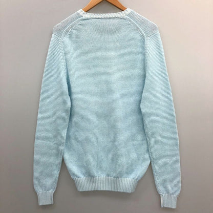 美品◆クルチアーニ クルーネックニット ブルー メンズ サイズ48 cruciani 【AFB21】