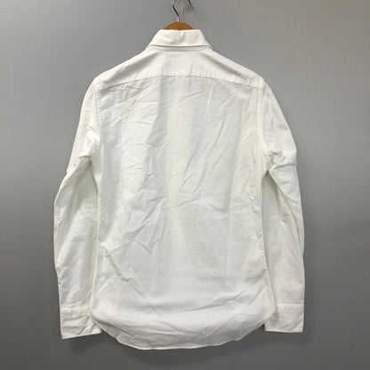 美品◆ジャンネット ポルトフィーノ ホリゾンタルカラー 長袖  メンズ サイズ38 ドレス シャツ ホワイト Giannetto Portofino vinci fit 【AFB29】