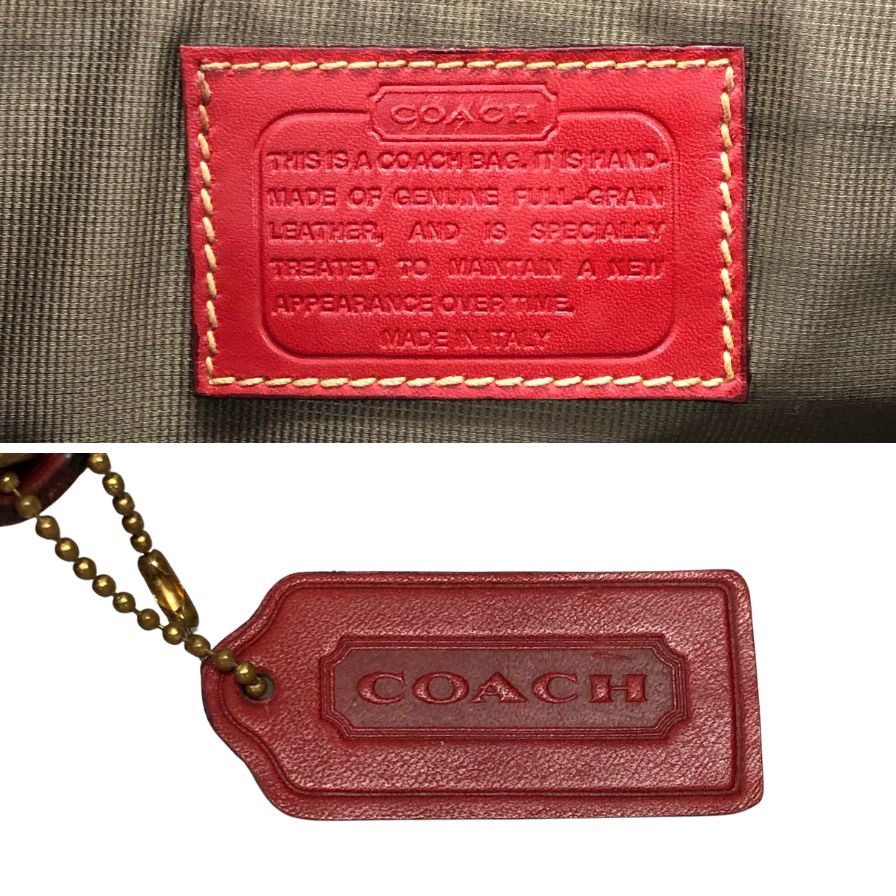 OLD COACH オールド コーチ クラブタンレザー ミニウォレット レッド 快適ファッション - OLD COACH オールド コーチ クラブ