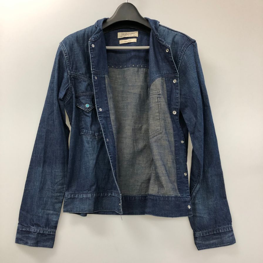 極美品◆レミレリーフ デニムウエスタンシャツ ビジュー付き メンズ サイズXL REMI RELIEF 【AFB36】