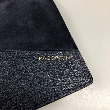 スマイソン パスポートケース レザー ピンク×ネイビー レディース SMYTHSON【AFI12】【中古】