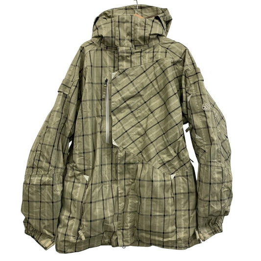 シックスエイトシックス スノボウェア メンズ Lサイズ チェック柄 グレー系 686【AFB51】【中古】