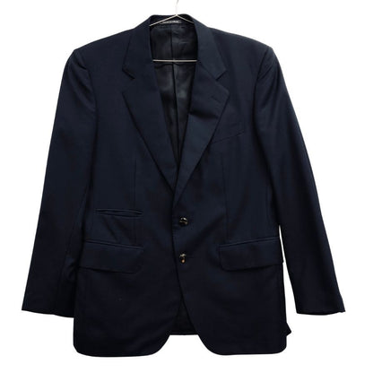 美品◆ダンヒル 2B テーラードジャケット センターベント Dロゴボタン ネイビー メンズ サイズ38 dunhill 【AFB19】