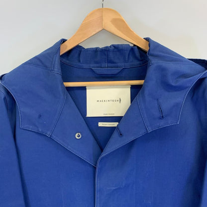 美品◆マッキントッシュ コート ゴム引き フード付き ブルー系 サイズ38 MACKINTOSH 【AFB1】