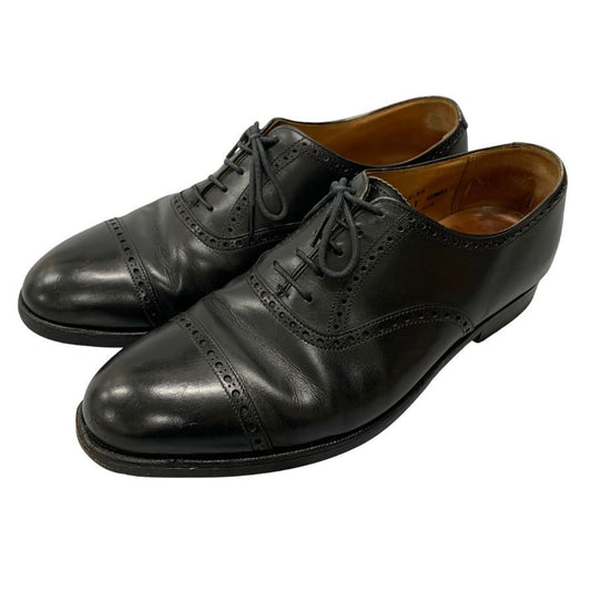 クロケット&ジョーンズ レザーシューズ ストレートチップ ブラック メンズ サイズ8.5CROCKETT&JONES LEICESTER 約27.0cm【AFC1】