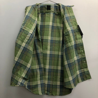 極美品◆ダイワ ピア39 BE-87023 長袖チェックシャツ グリーン サイズL DAIWA PIER39 【AFB37】