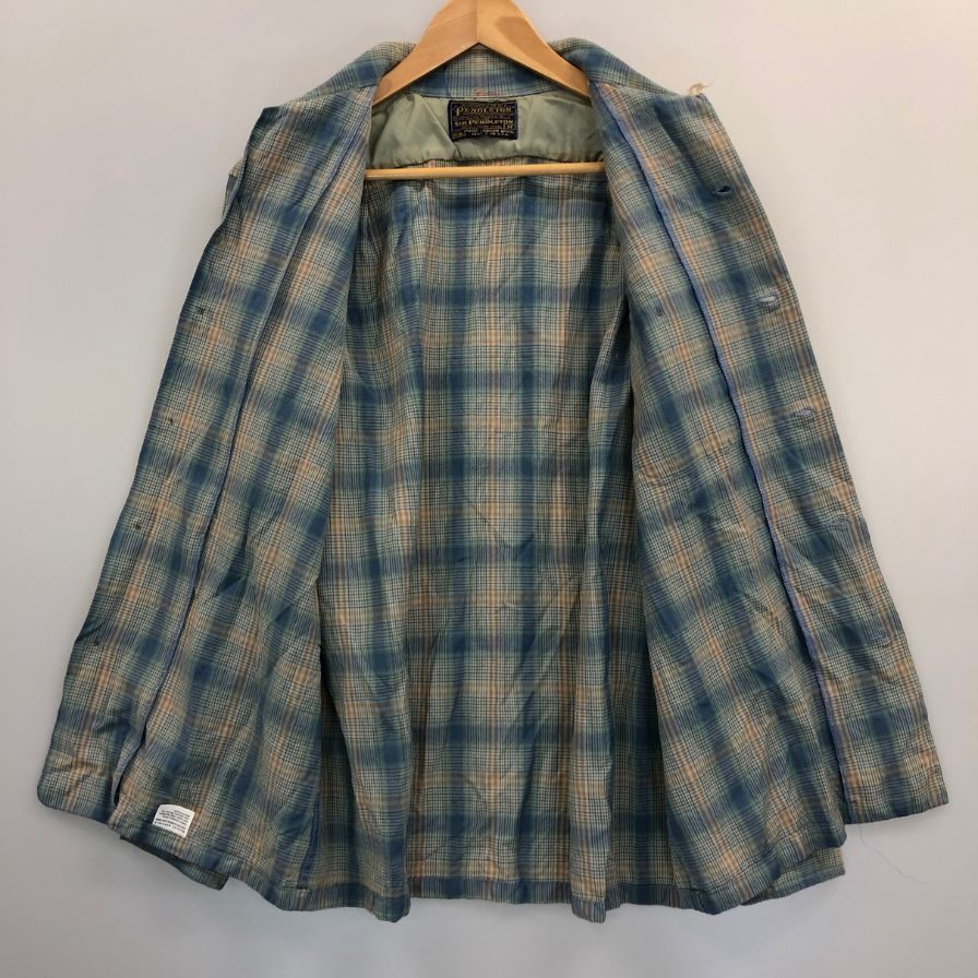 中古◆ペンドルトン 70S チェックシャツ ブルー系 SIR PENDLETON メンズ サイズM PENDLETON 【AFB17】