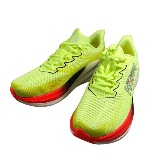 ホカオネオネ ランニングシューズ マッハ X3 イエロー メンズ 27㎝ HOKA ONE ONE【AFC1】【中古】