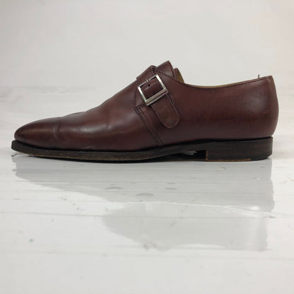 クロケット&ジョーンズ レザーシューズ GAYHURST シングルモンク カーフ バーガンディ メンズ サイズUK8.5E CROCKETT&JONES 約27.0cm【AFC3】