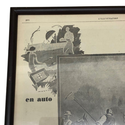 エルメス ポスター 馬 1927年代 ヴィンテージ 額付き HERMES【AFE13】【中古】