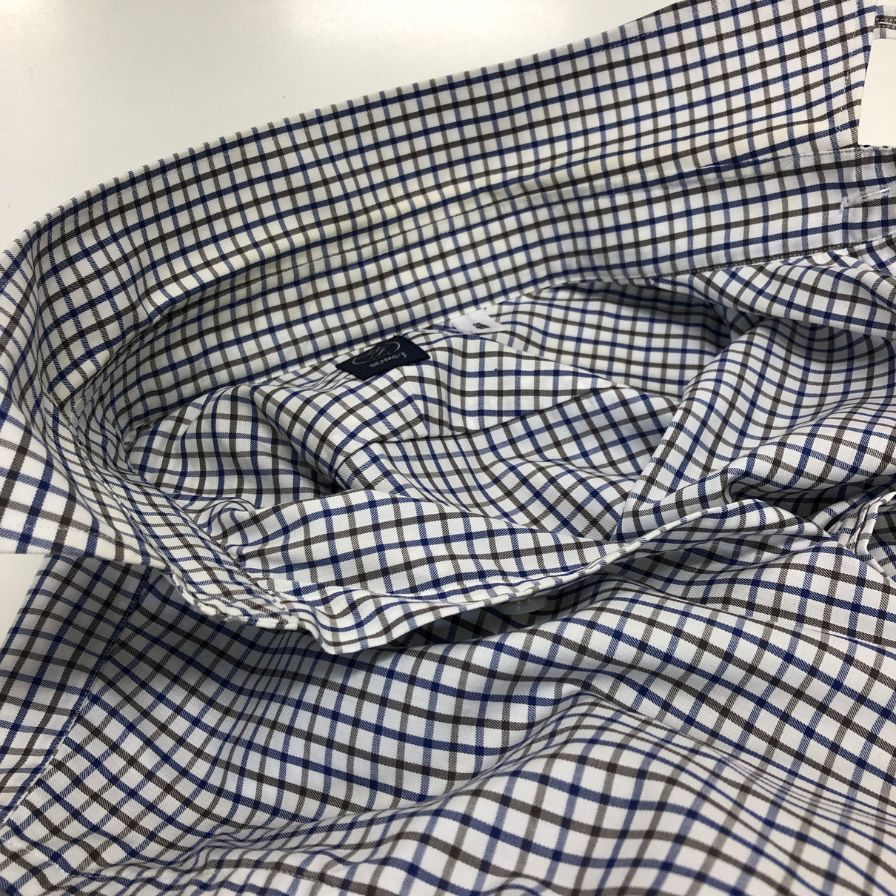 美品◆ビームス エフ タブカラーシャツ チェック メンズ サイズ15 BEAMS F 【AFB14】