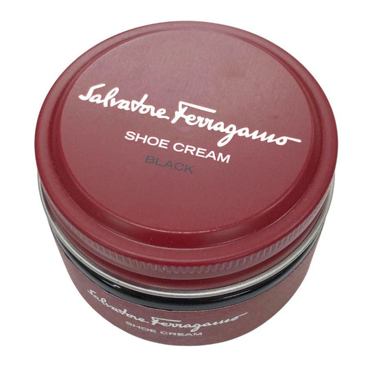 サルヴァトーレ フェラガモ クリーム 補色 靴磨き シュー クリーム ブラック 55g Salvatore Ferragamo Shoe CREAM【AFI15】【中古】