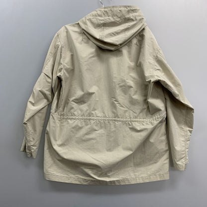 美品◆ポロラルフローレン チャップス ハーフコート 90年代 ナイロン ベージュ メンズ サイズL Polo Ralph Lauren CHAPS 【AFA7】