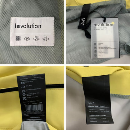 美品◆イーヴォ アウター ジップアップ ジャケット ミリタリー型 イエロー メンズ サイズ48 HEVO 【AFB34】