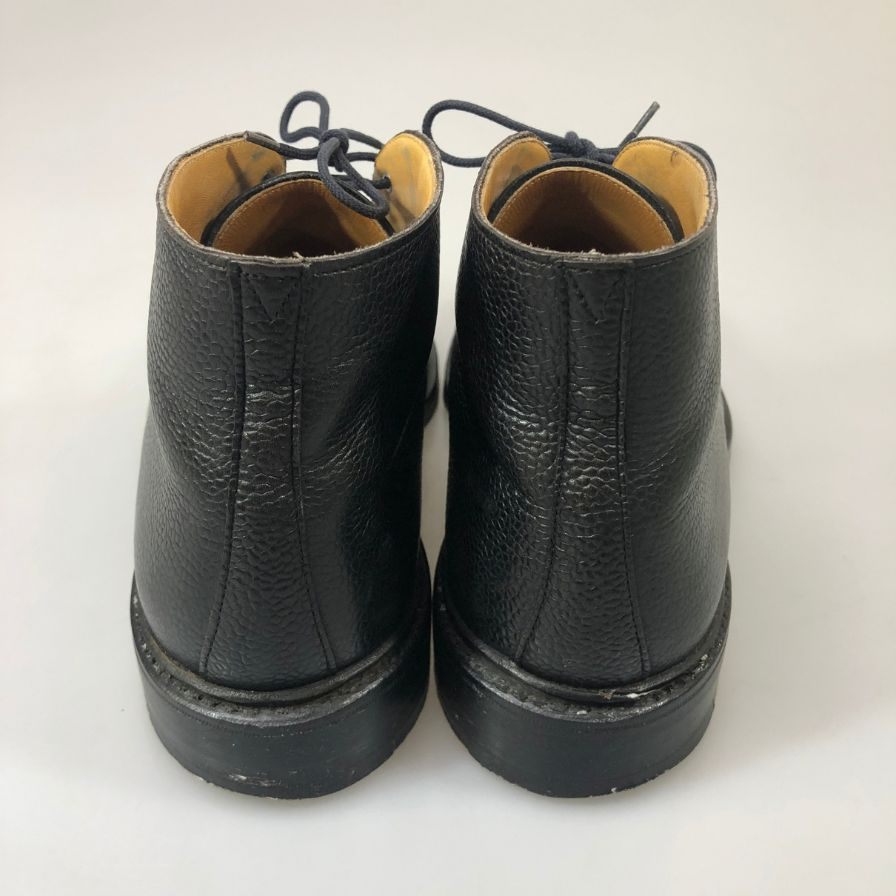 クロケット&ジョーンズ チャッカブーツ CHEPSTOW グレインレザー シボレザー サイズ8.5 ブラック メンズ Crockett & Jones 約27.0cm【YB3】