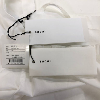 新品同様◆サカイ 25SS プルオーバーシャツ Cotton Poplin Pullover ホワイト レディース サイズ1 25ｰ07745 Sacai 【AFB19】