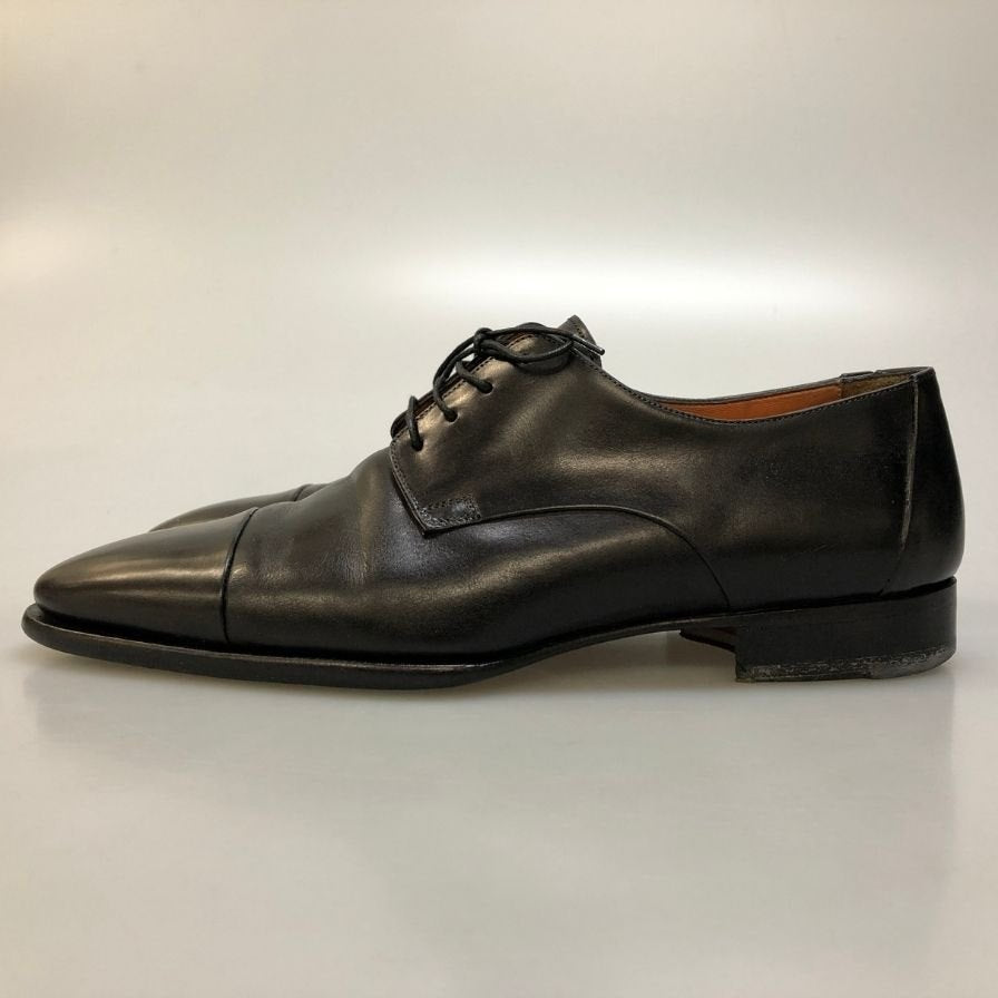 サントーニ ストレートチップ ブラック カーフ サイズUK7.5 santoni 約26.5cm【AFC33】