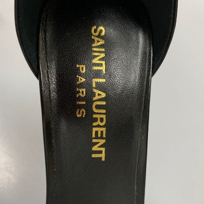 サンローランパリ ストラップサンダル ハイヒール チェーン ブラック レディース サイズ35 SAINT LAURENT PARIS 約21.5cm【AFC43】