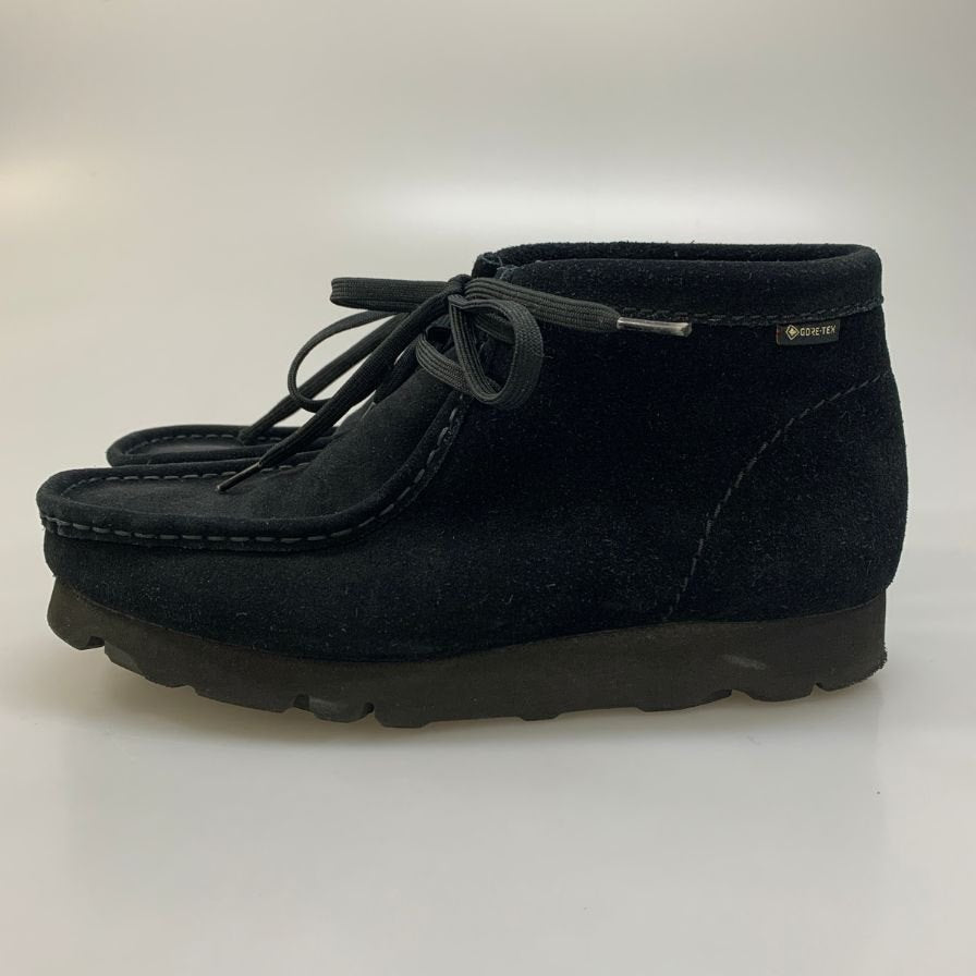 クラークス デッキシューズ ワラビー スエード クレープソール メンズ ブラック サイズ25.5cm CLARKS 約25.5cm【AFC45】