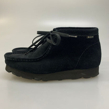 クラークス デッキシューズ ワラビー スエード クレープソール メンズ ブラック サイズ25.5cm CLARKS 約25.5cm【AFC45】