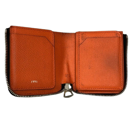 イッチ クロコダイル ウォレット 二つ折り財布 ブラック×オレンジ ITTI【AFI2】